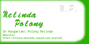 melinda polony business card